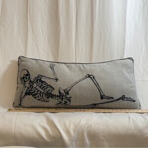 Domain Charcoal Ivory Skeleton Textured Cushion Pillow Gray‎ Black OS